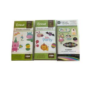 Cricut Art Cartridges Bundle: Create A Critter 1 Create A Critter 2 & Yummy For